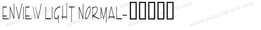 Enview Light Normal字体转换